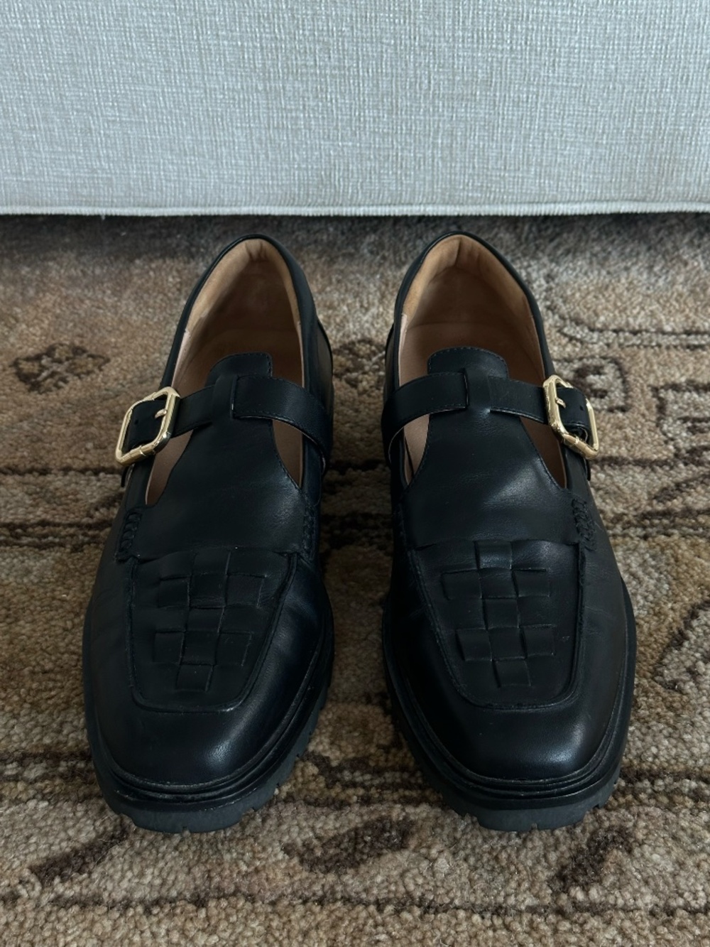 NWOT Bared Footwear Emutail Black Leather Loafers Size 41 (US 10.5) - Picture 2 of 7